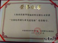 全國(guó)電供暖行業(yè)先進(jìn)集體